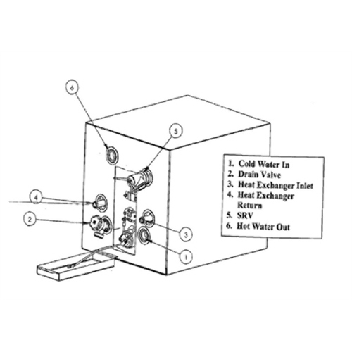 Kuuma 11811 Water Heater 6 Gallon 120V SS Front Heat Exchanger Boat RV