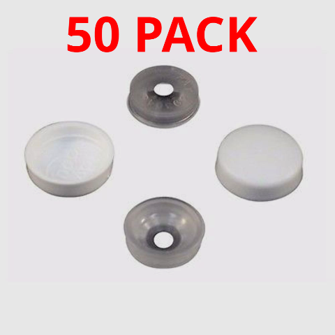 Boat Marine RV Molded Plastic White Snap Caps For #10 /& #12 Screw Sizes 10 Pack