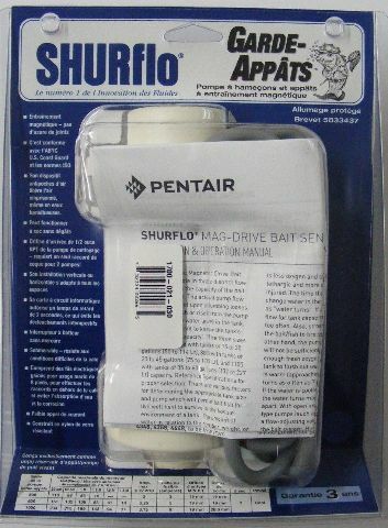 Shurflo 1700-021-030 Bait Sentry Livewell Pump – 1100 GPH Magnetic Drive – 12V