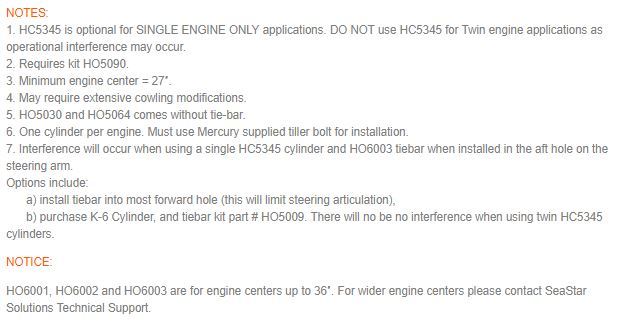 Sierra Ho6002 Universal Tie Bar-Twin Cylinder