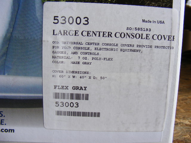 Marpac Carver 53001 Universal Center Console Cover SMALL 40”Dx33”Wx36” H B