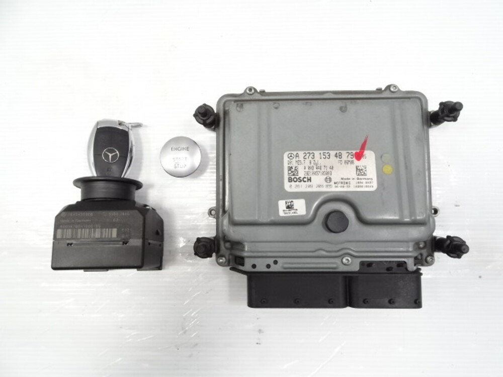 07 Mercedes X164 GL450 module, engine ecu w/ignition switch, key S