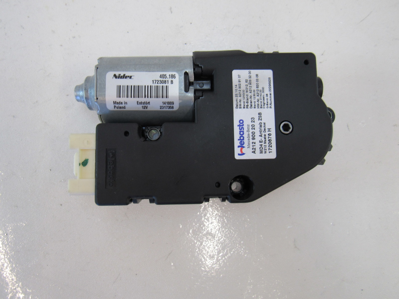 Mercedes W212 E63 E550 sunroof motor 2129002023 panoramic S Auto Parts