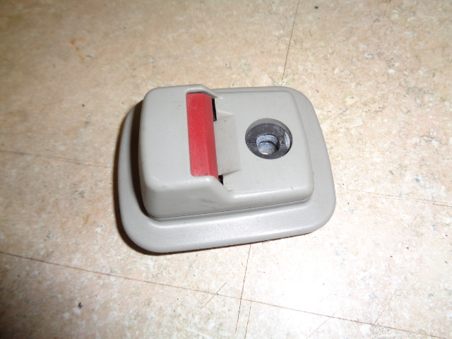 03 Mercedes R230 SL500 luggage seat belt clip buckle, rear 2308600096 alpaca gray