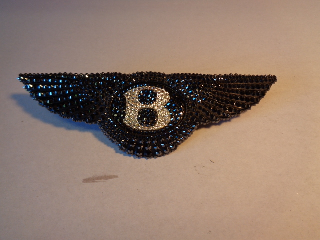 2004 2005 Bentley Continental Coupe rear turn emblem badge crystal