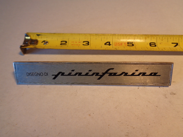 Ferrari 348 308 328 emblem, Designo Di Pininfarina logo side panel badge