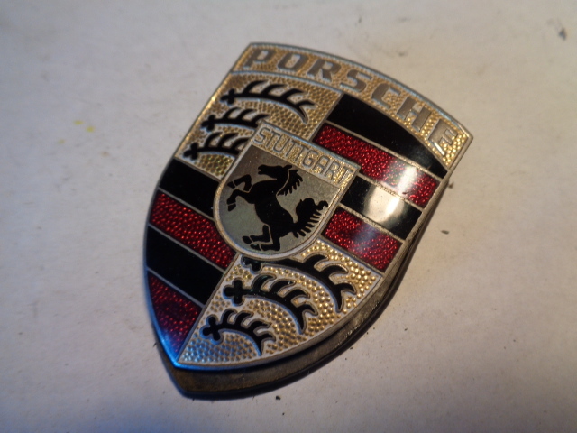 Porsche 911 964 C2 hood crest, front emblem, badge, oem 90155921020