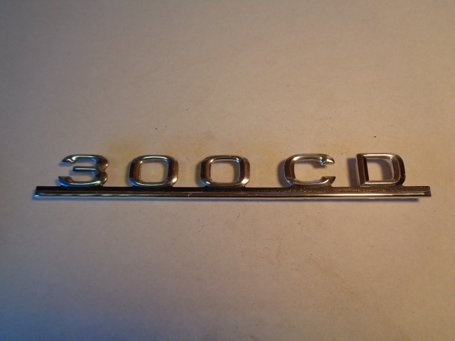 1985 Mercedes W123 300CD emblem, on trunk lid 300SD 1238171415 coupe
