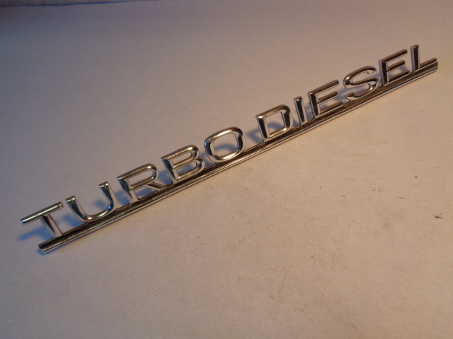 80 Mercedes W116 300SD 300CD W123 emblem, on trunk turbo diesel, 1168171915