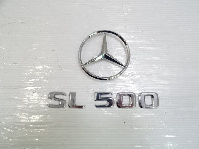 Mercedes R129 SL500 emblem set, trunk, SL500 and star