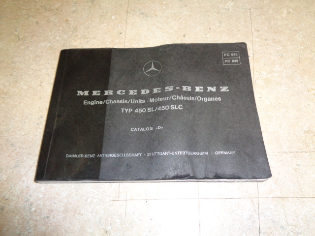 Mercedes R107 450SLC 450SL catalog D Engine/Chassis/Units PC045 PC049