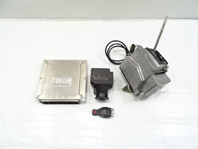 05 Mercedes R230 SL55 engine ignition ecu computer key fob & shifter 1131536279