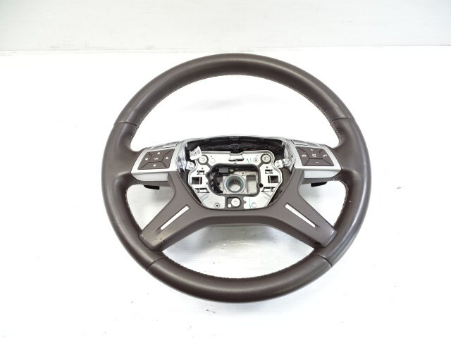 13 Mercedes X166 GL450 steering wheel, w / paddle shifter, 1664600303, brown