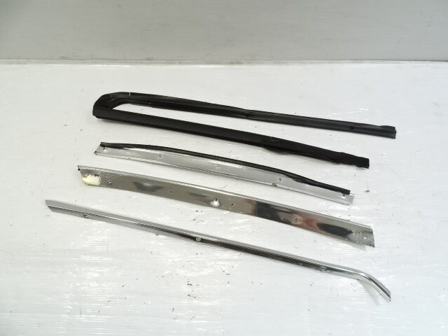 85 Mercedes R107 380SL trim set, exterior, windshield side pillar, left, chrome LH