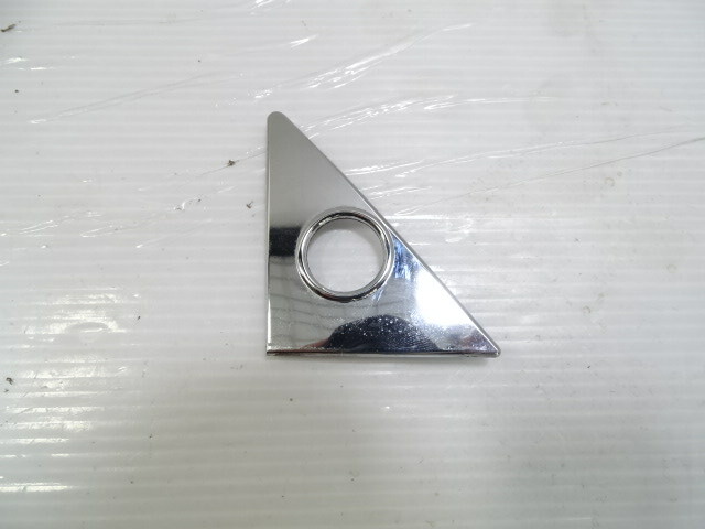 85 Mercedes R107 380SL trim, mirror bolt cover, left plate 1077250711