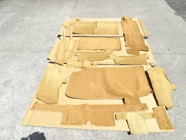 85 Mercedes R107 380SL carpet set, interior floor, palomino