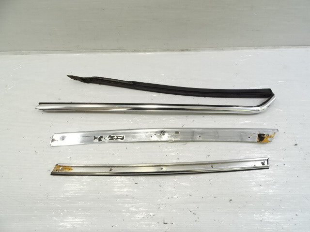 83 Mercedes 380SL trim set, exterior, windshield side pillar, right, chrome RH