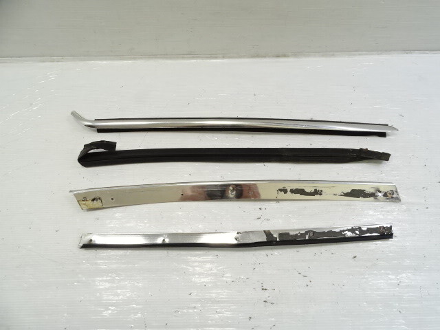 83 Mercedes 380SL trim set, exterior, windshield side pillar, left, chrome LH