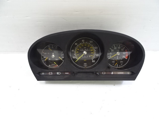 83 Mercedes 380SL instrument cluster, speedometer