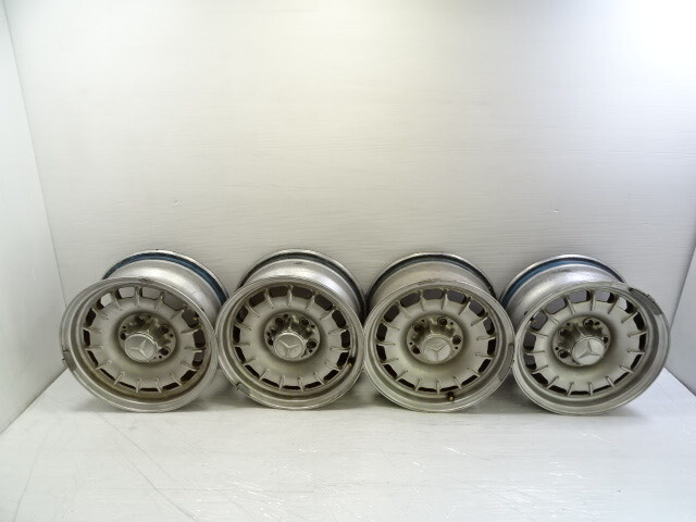 83 Mercedes 380SL wheel set, 6.5x14 1264002102 silver