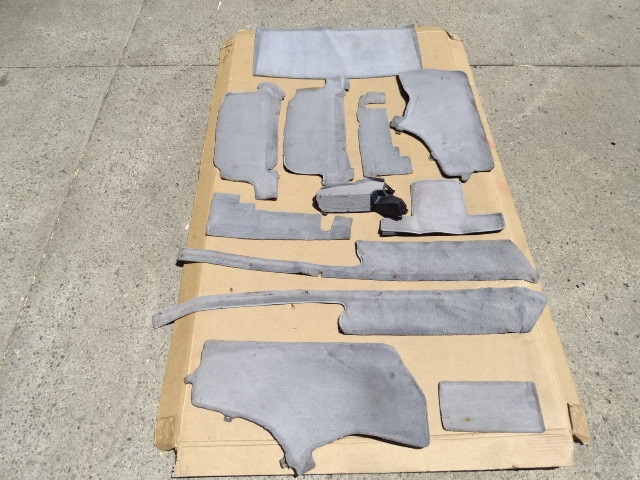 83 Mercedes 380SL carpet set, interior floor, gray