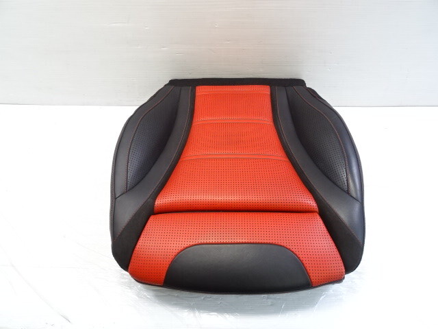 2018 Mercedes W205 C63 Sedan seat cushion, bottom, left front, black / red, AMG