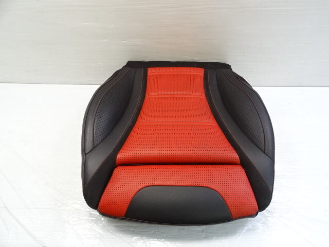 2018 Mercedes W205 C63 Sedan seat cushion, bottom, right front, black / red, AMG