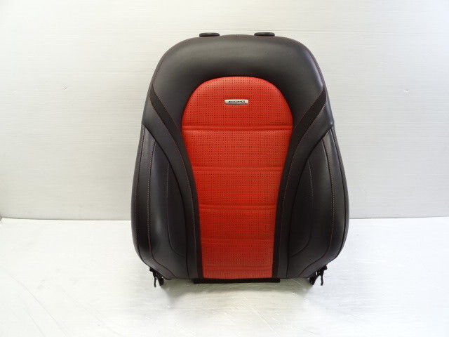 2018 Mercedes W205 C63 Sedan seat cushion, back, right front, black / red, AMG