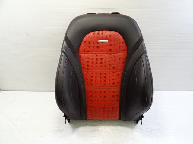 2018 Mercedes W205 C63 Sedan seat cushion, back, left front, black / red, AMG