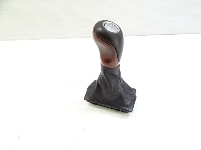 04 Mercedes R230 SL500 gear shift knob, black w/wood 2302671710