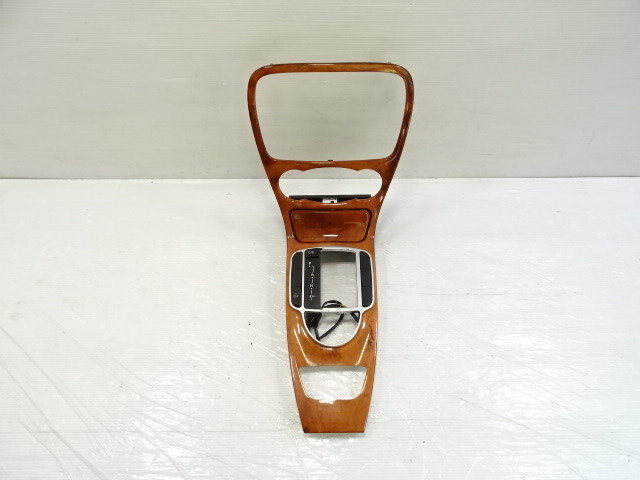 04 Mercedes R230 SL500 center console, wood trim, w/ashtray, 2306801539, walnut