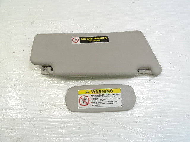 04 Mercedes R230 SL500 sunvisor, left 2308170320 alpaca gray
