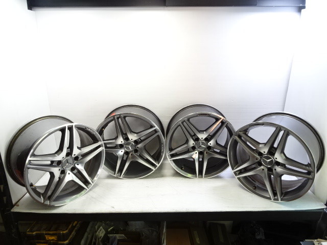 04 Mercedes R230 SL500 wheels, set of 4, AMG style aftermarket, staggered, 8.5x18, 9.5x18 ET35