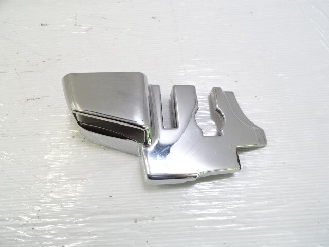 83 Mercedes R107 380SL trim, B pillar cover, left chrome 1076930335