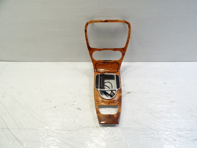 03 Mercedes R230 SL500 center console, wood trim, w/ashtray, 2306801539, walnut