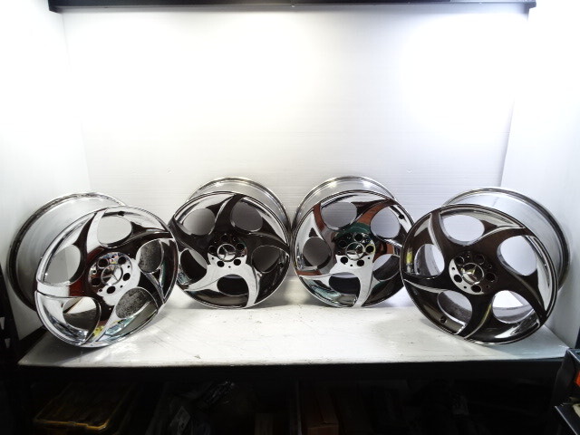 04 Mercedes R230 SL500 wheels set, 18 inch, 2304011402 2304011802 chrome