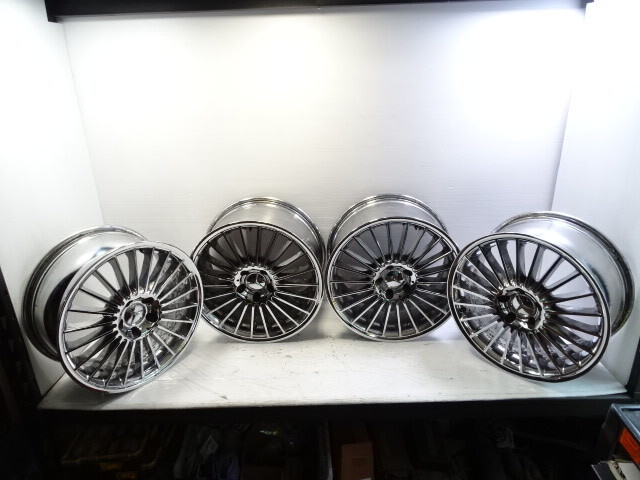 04 Mercedes R230 SL500 wheel set, rim 2304011502 2304011602 8.5x18 9.5x18 ET30 ET33 Staggered