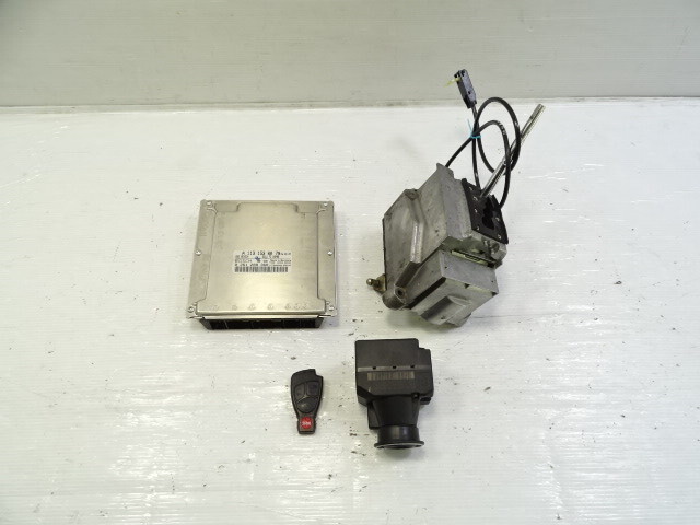 04 Mercedes R230 SL55 engine ignition ecu computer key fob & shifter 1131536079