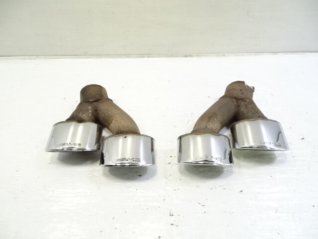 03 Mercedes R230 SL55 exhaust tips, oem, left/right AMG