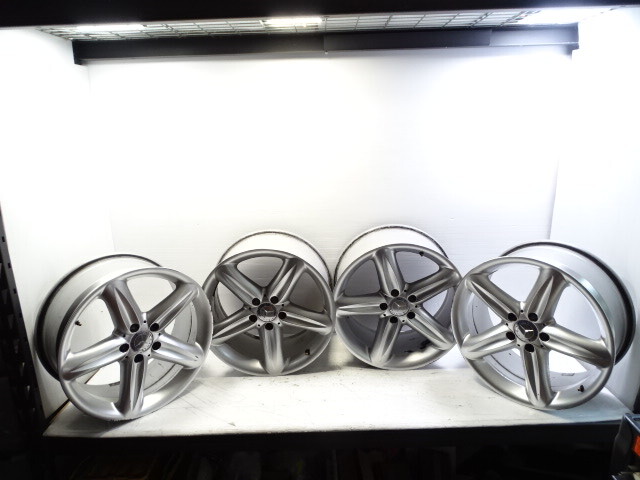 03 Mercedes R230 SL500 wheels, set of 4 2304010502 9.5x18, 2304010402 8.5x18 alloy silver