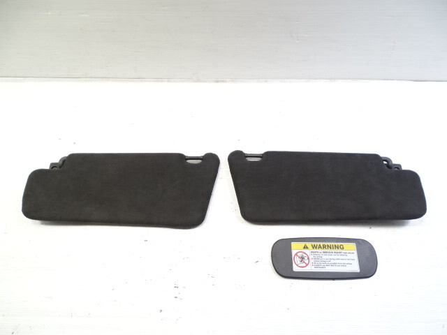 03 Mercedes R230 SL500 sunvisors, left and right, alcantara, charcoal gray, 2308101410 2308101310 SL500