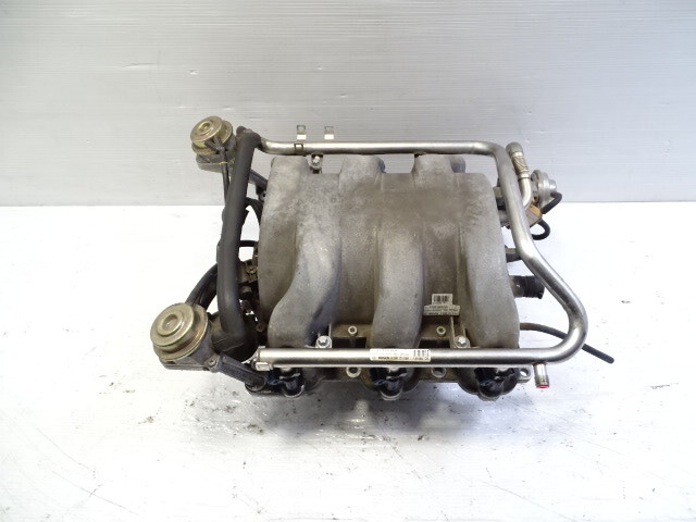 01 Mercedes R170 SLK320 intake manifold, w/fuel injectors, 1121401201, 1120700595