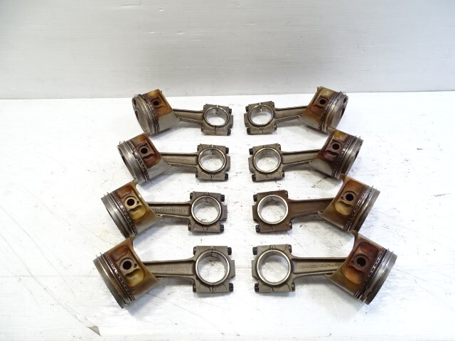 87 Porsche 928 S4 piston set of 8, OEM w/ connecting rods 92810304309 9441031100 rarst