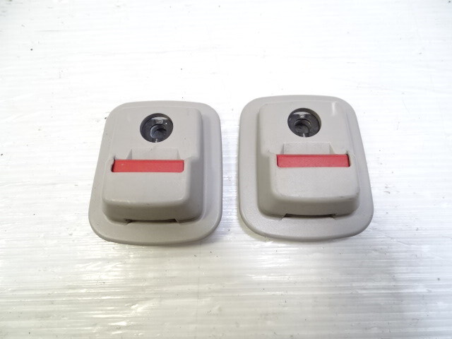 03 Mercedes R230 SL500 luggage seat belt clips buckles, rear 2308600096 alpaca gray