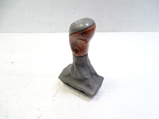 03 Mercedes R230 SL500 gear shift knob, gray, w/wood 2302671710