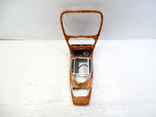 03 Mercedes R230 SL500 center console, wood trim, w/ashtray, 2306801539, walnut