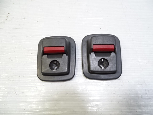 06 Mercedes R230 SL500 luggage seat belt clips buckles, rear 2308600096, dark gray