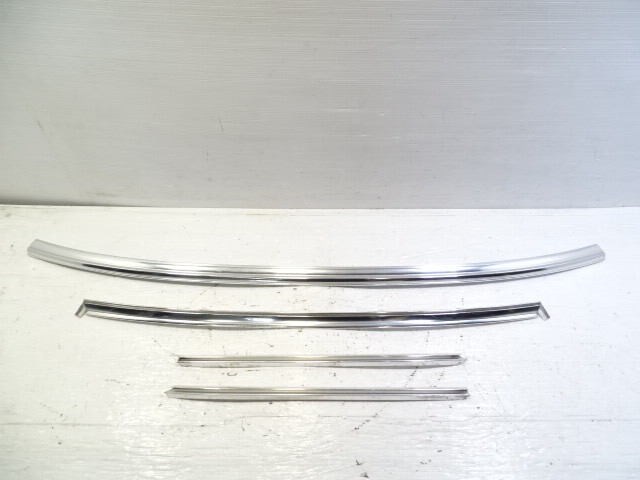 84 Mercedes R107 380SL trim set, windshield surround, chrome, rear, hard top