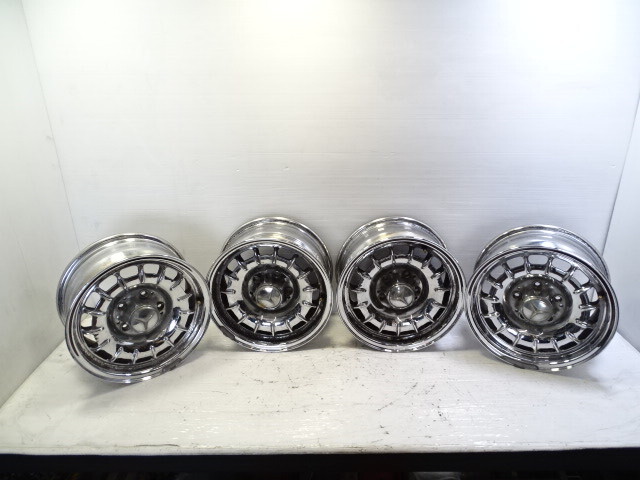 84 Mercedes R107 380SL wheel set, 6.5x14 1084001002 chrome