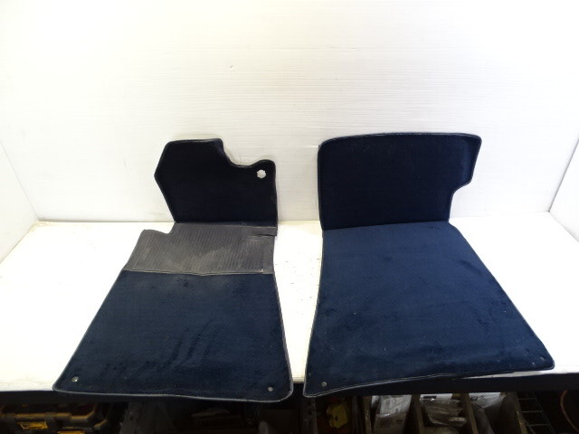 84 Mercedes R107 380SL interior floor mats carpet, front, 1076841929, 1076842529, blue